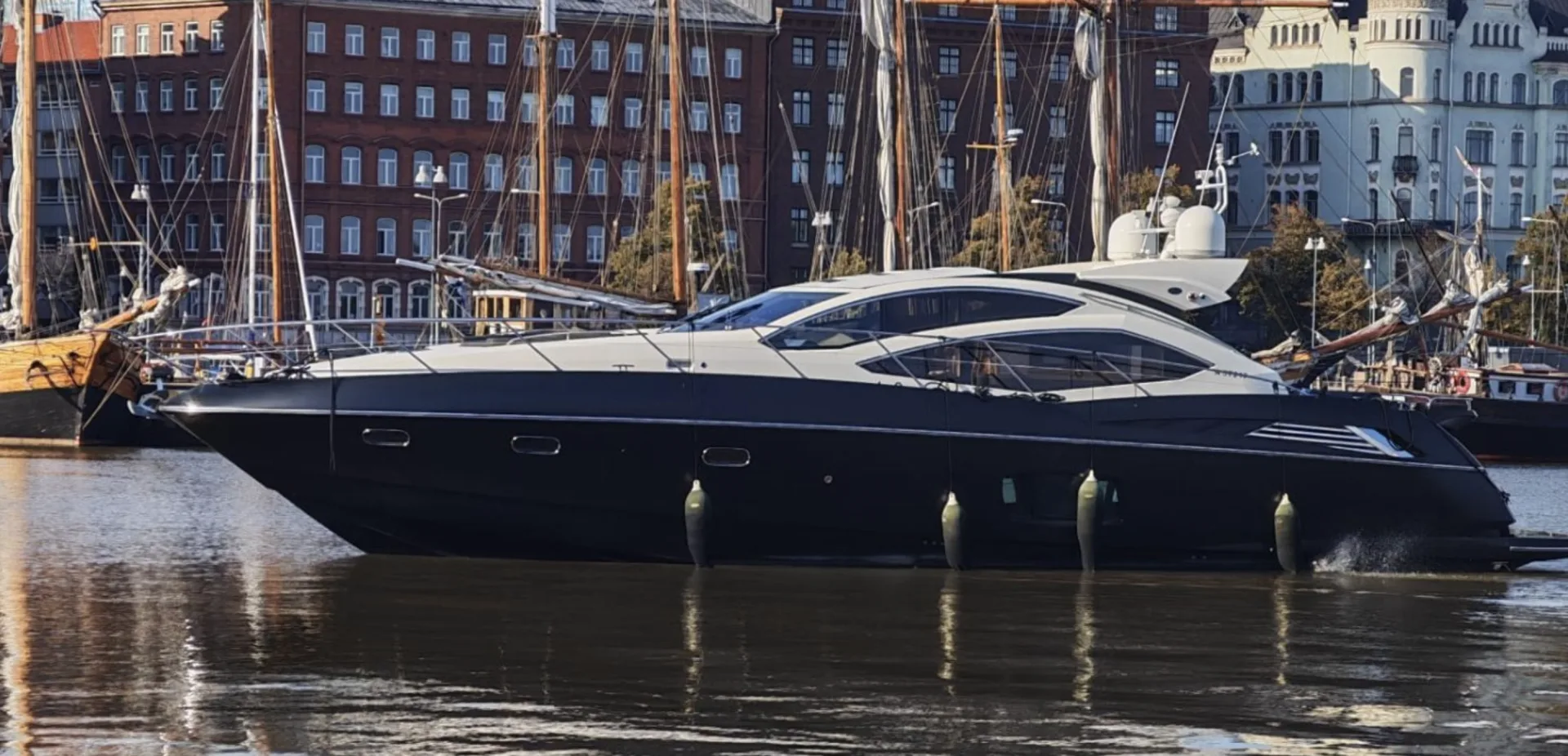 Helsinki Boats luxury yacht at Marina Bay, Helsinki
